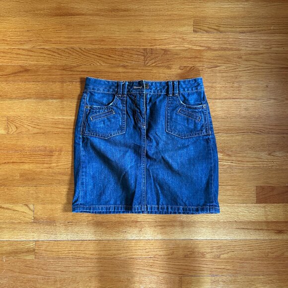 Ann Taylor Denim Mini Skirt - Picture 1 of 4